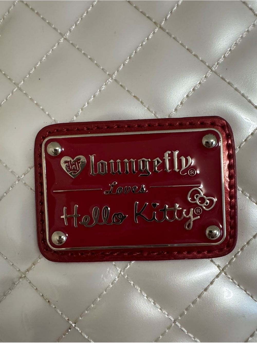 HelloKitty LoungeflySet Quilted Purse & Wallet Set with Red Logo Plaque - Picture 16 of 16